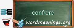 WordMeaning blackboard for confrere